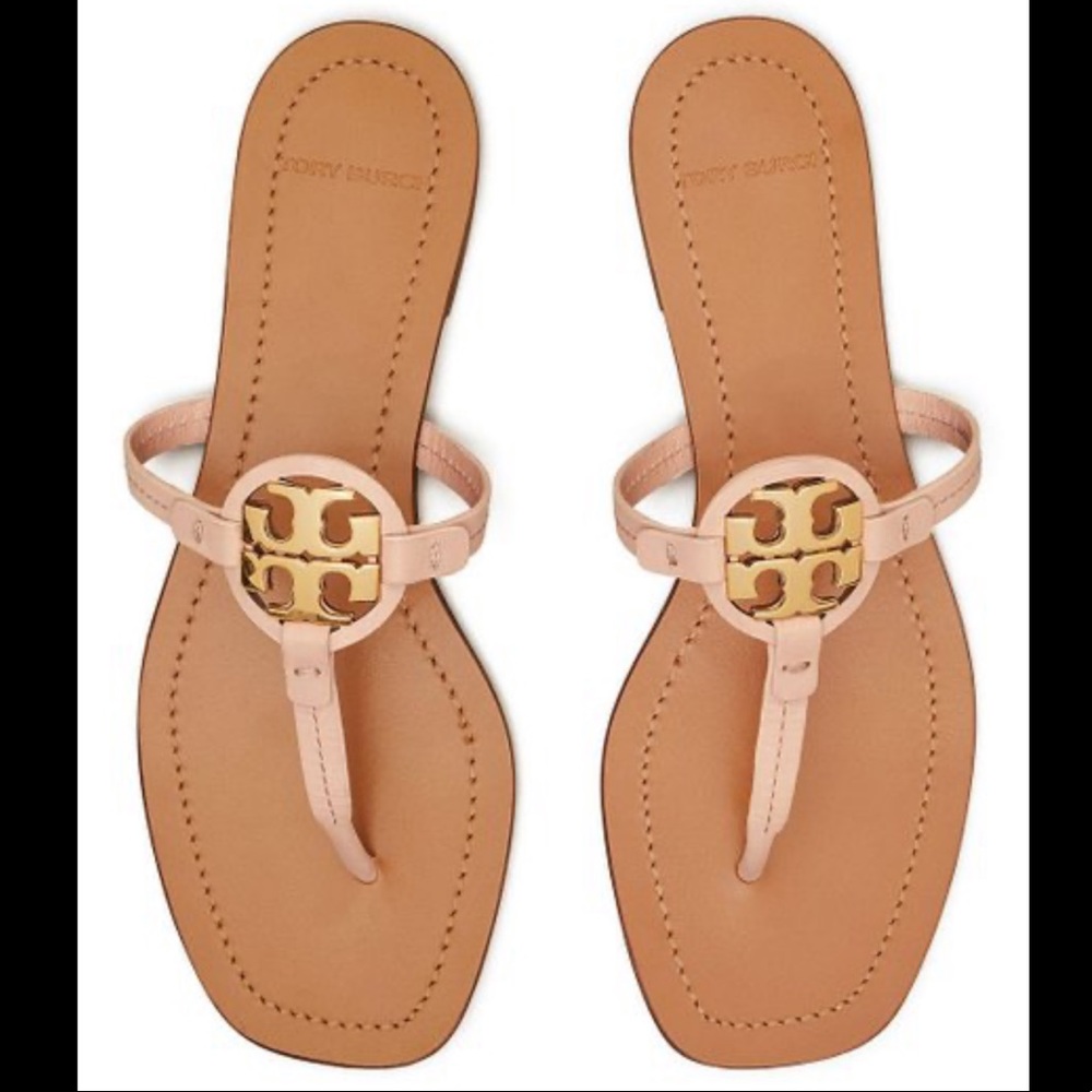 Tory Burch Pink Mini Miller Leather Sandal 8.5